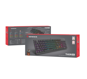 Genesis THOR 303 | Mechanical Gaming Keyboard | Wired | US | Black | USB Type-A | Outemu Brown