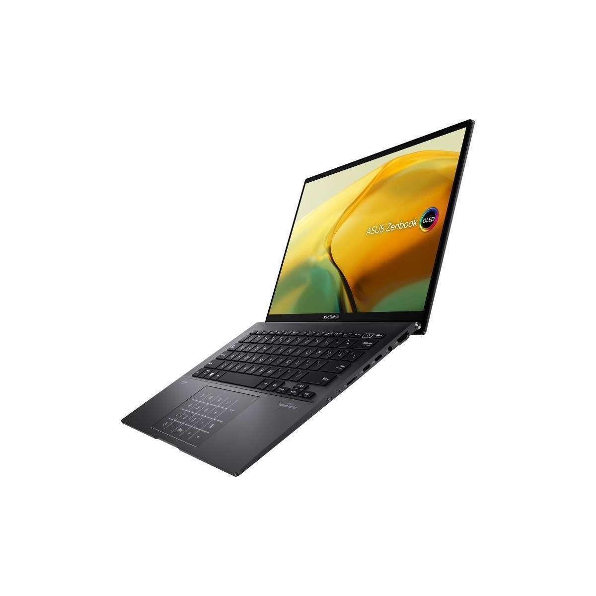 Asus Zenbook 14 UM3402YA-KP753W | Jade Black | 14 " | IPS | WQXGA | 2560 x 1600 pixels | AMD Ryzen 5 | 7430U | 16 GB | LPDDR4X | Solid-state drive capacity 512 GB | AMD Radeon Graphics | Windows 11 Home | 802.11ax | Bluetooth version 5.3 | Keyboard langua
