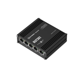 Ethernet Router | RUT301 | No Wi-Fi | 10/100 Mbit/s | Ethernet LAN (RJ-45) ports 5 | Mesh Support No | MU-MiMO No | No mobile broadband