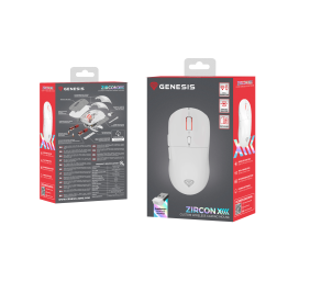 Genesis Zircon XIII Custom | Wireless | Gaming Mouse | 2.4 GHz, USB | White