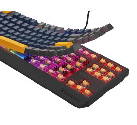 Genesis THOR 230 | Mechanical Gaming Keyboard | Wired | US | Naval Blue Positive | USB Type-A | Outemu Panda