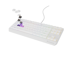Genesis THOR 230 | Mechanical Gaming Keyboard | Wired | US | White | USB Type-A | Outemu Brown