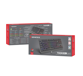 Genesis THOR 230 | Mechanical Gaming Keyboard | Wireless | US | Black | 2.4 GHz, Bluetooth, USB | Outemu Red