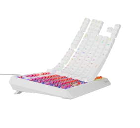 Genesis THOR 230 | Mechanical Gaming Keyboard | Wireless | US | White | 2.4 GHz, Bluetooth, USB | Outemu Red