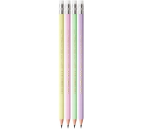 BIC Pieštukai su trintuku Evolution Pastel HB, 5 vnt. rinkinys, įvairių pastelinių korpuso spalvų