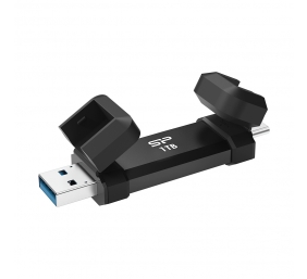 Silicon Power Portable External SSD | DS72 | 1000 GB | USB Type-A, USB Type-C 3.2 Gen 2 | Black