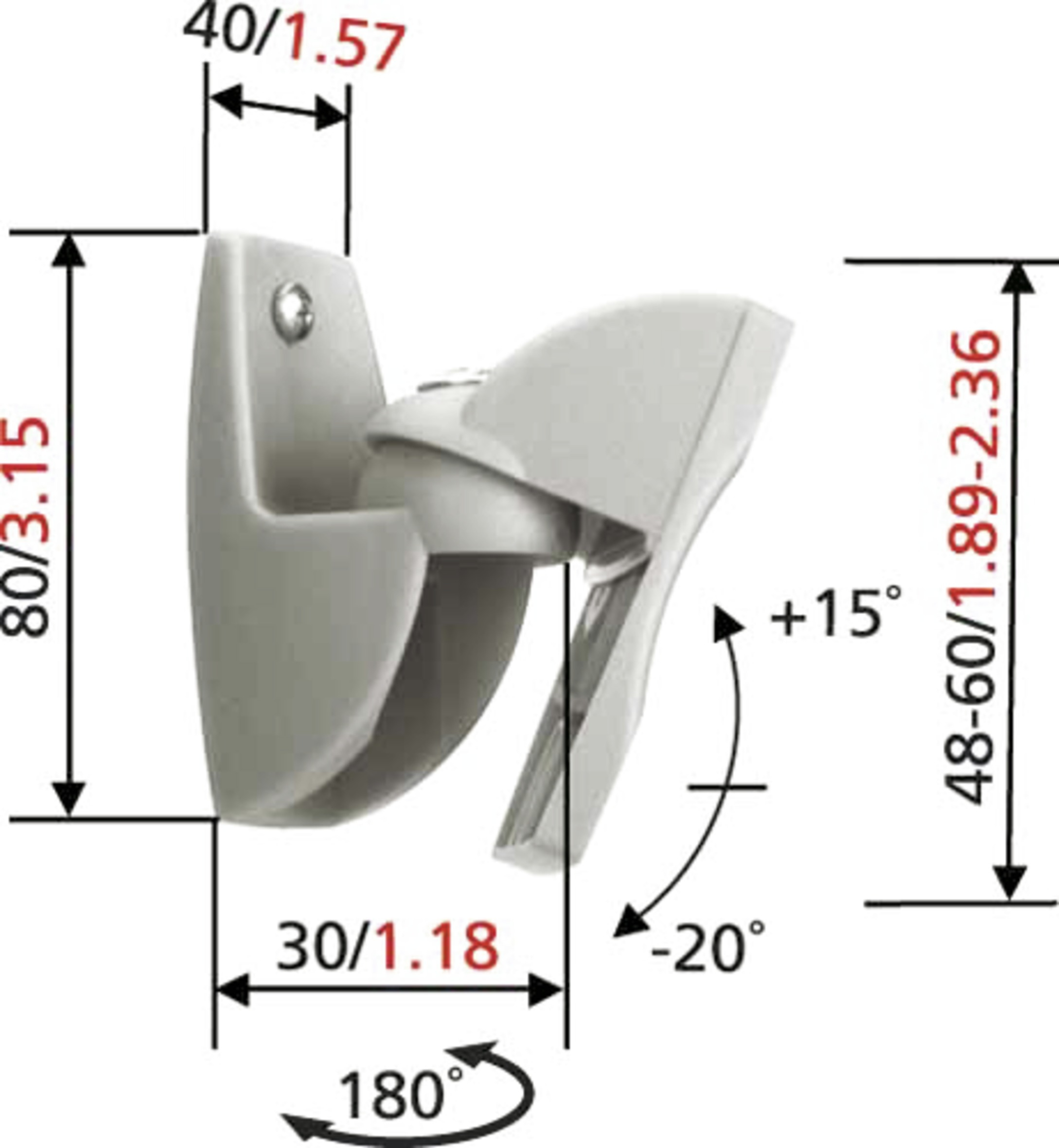 Vogels | Loundspeaker Mount | VLB500 2 pcs. | Turn, Tilt | Maximum weight (capacity) 5 kg | Black