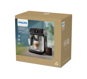 Philips Espresso Machine | EP4446/70 | Pump pressure 15 bar | Built-in milk frother | Fully Automatic | 1500 W | Black/Silver
