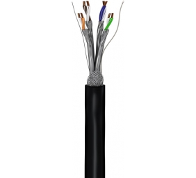 Goobay 77624 CAT 6 outdoor network cable, S/FTP (PiMF), black, 100m. | Goobay