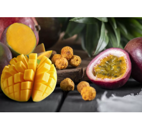 Eco fresh foods Džiovinti mangų, pasiflorų rutuliukai 100 g