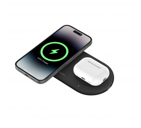 Belkin | 2-in-1 Wireless Magnetic Charging Station with Qi2 (15W) | WIZ021vfBK
