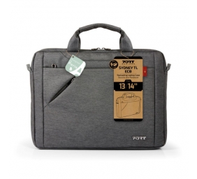 PORT DESIGNS | Sydney ECO | Fits up to size 13-14 " | Laptop case | Shoulder strap | Grey
