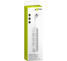 41264 3-Way Power Strip with Switch and USB | Sockets quantity 3