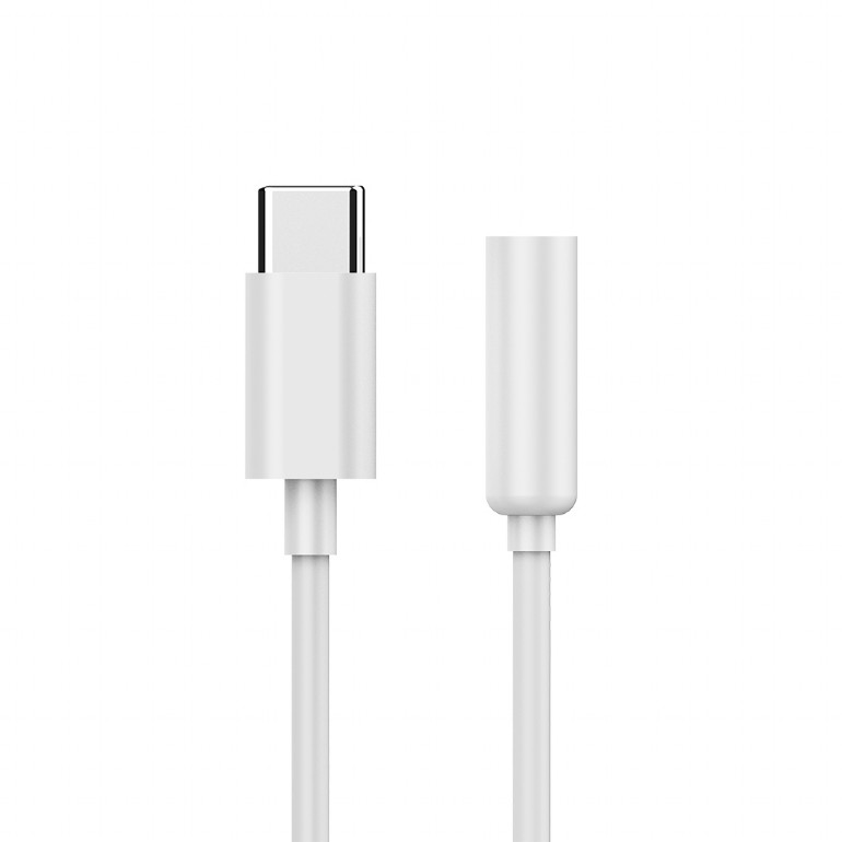 Cablexpert USB type-C plug to stereo 3.5 mm audio adapter cable, White | A-CM-3.5F-01
