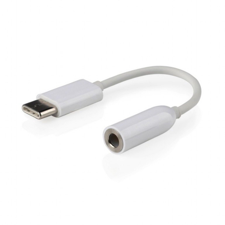 Cablexpert USB type-C plug to stereo 3.5 mm audio adapter cable, White | A-CM-3.5F-01
