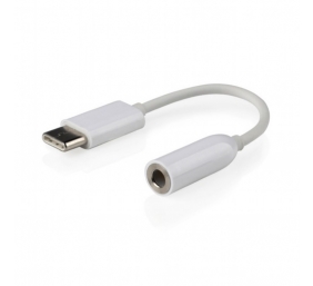 Cablexpert USB type-C plug to stereo 3.5 mm audio adapter cable, White | A-CM-3.5F-01