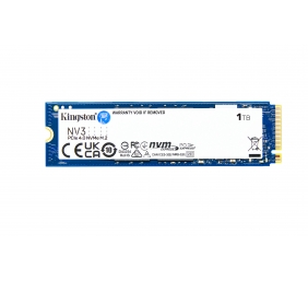 Kingston SSD | NV3 | 1000 GB | SSD form factor M.2 2280 | Solid-state drive interface PCIe NVMe Gen 4.0 (x4) | Read speed 6000 MB/s | Write speed 4000 MB/s