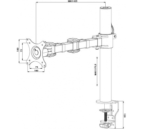 IIYAMA DS1001C-B1 Flexible desk mount