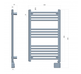 Adler LED Electric Bathroom Radiator | AD 7824 | Radiator | 600 W | White | IP24