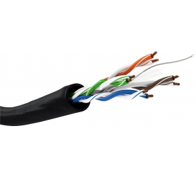Goobay Outdoor Network Cable | CAT 6 U/UTP | AWG 24/1 | Cable length: 100 m | Black