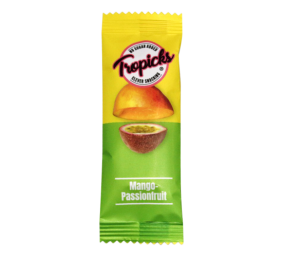 Tropicks Džiovintų mangų, pasiflorų batonėlis, 20 g