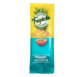 Tropicks Džiovintų ananasų, pasiflorų batonėlis, 20 g