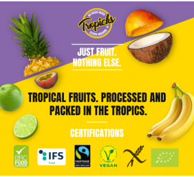 Tropicks Džiovintų mangų lazdelė, 27 g