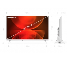 Sharp TV | 32FH2EW | 32 | Android TV | HD | White