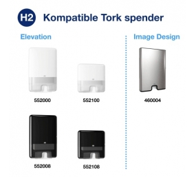 Lapelinis rankšluostinis popierius Tork Xpress Soft Multifold H2, 2 sl.,225 lap.,22.2x24cm, Z, 12vnt