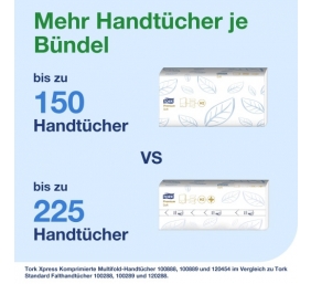 Lapelinis rankšluostinis popierius Tork Xpress Soft Multifold H2, 2 sl.,225 lap.,22.2x24cm, Z, 12vnt