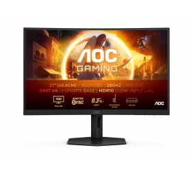 AOC C27G4ZXU | 27 " | VA | FHD | 16:9 | 280 Hz | 1 ms | 1920 x 1080 pixels | 300 cd/m² | HDMI ports quantity 2