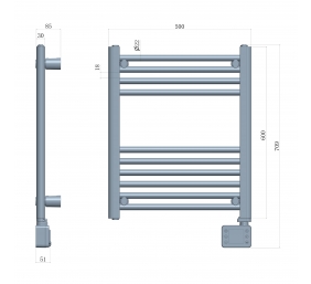 Adler LED Electric Bathroom Radiator | AD 7823 | Radiator | 400 W | White | IP24