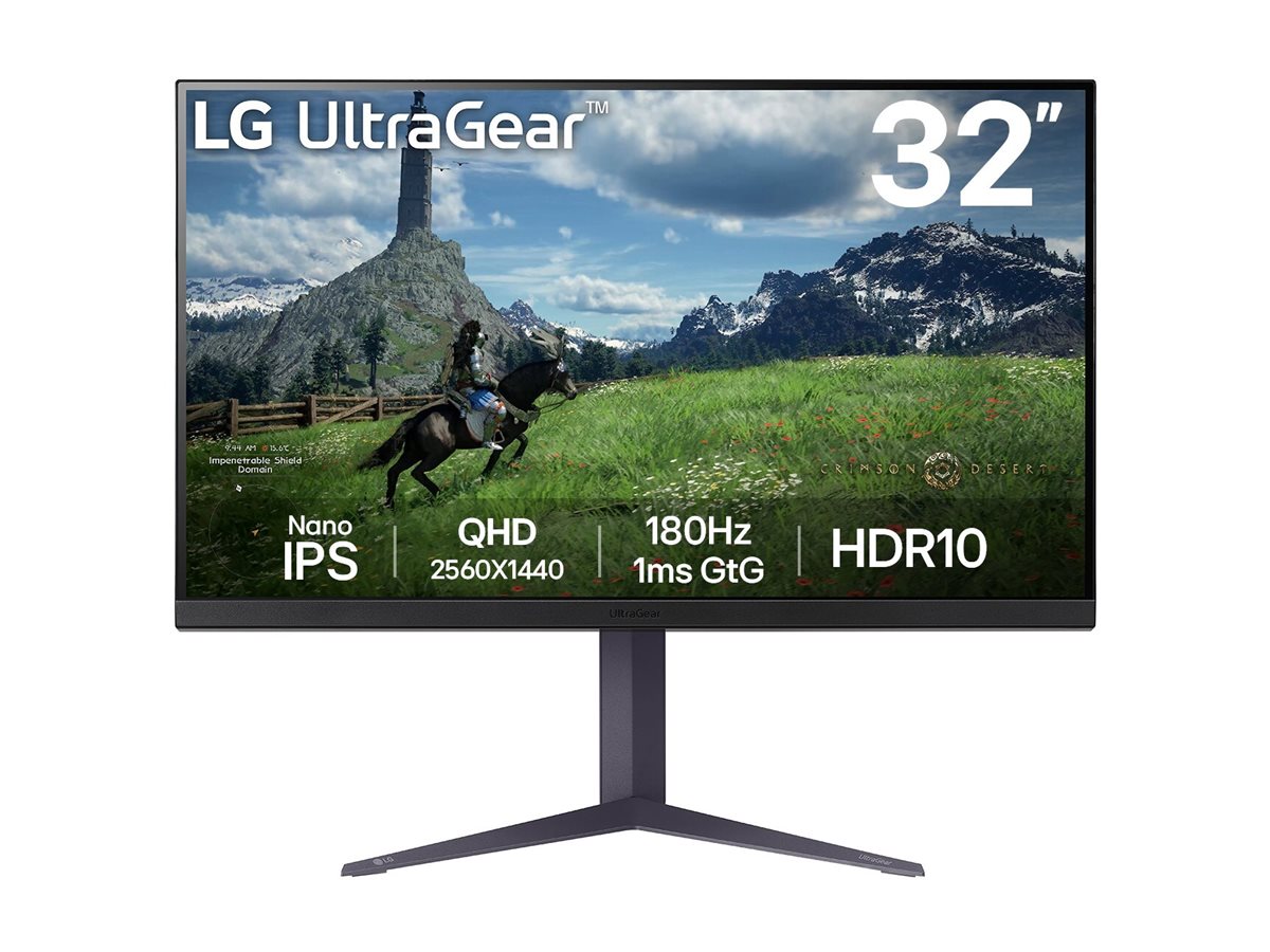LG 32GS85Q-B | 32 " | IPS | QHD | 16:9 | 180 Hz | 1 ms | 2560 x 1440 pixels | 350 cd/m² | HDMI ports quantity 2