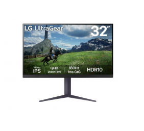 LG 32GS85Q-B | 32 " | IPS | QHD | 16:9 | 180 Hz | 1 ms | 2560 x 1440 pixels | 350 cd/m² | HDMI ports quantity 2