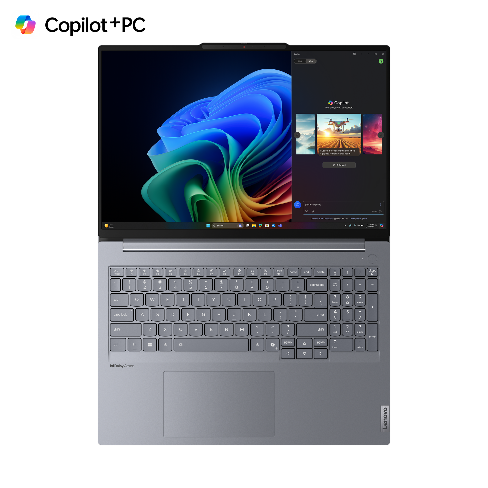 Lenovo ThinkBook 16 G7 QOY | Luna Grey | 16 " | IPS | WUXGA | 1920 x 1200 pixels | Anti-glare | Snapdragon X Plus | X1P-42-100 | 32 GB | Soldered LPDDR5x | Solid-state drive capacity 1000 GB | Qualcomm Adreno GPU | Windows 11 Pro | 802.11be | Bluetooth ve