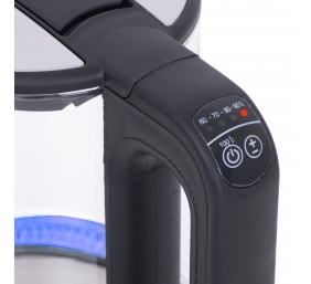 Mesko | Kettle | MS 1301b | Electric | 1850 W | 1.7 L | Glass | 360° rotational base | Black