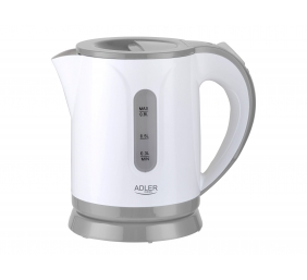 Adler | Kettle | AD 1371g | Electric | 850 W | 0.8 L | Stainless steel/Polypropylene | 360° rotational base | White/Grey
