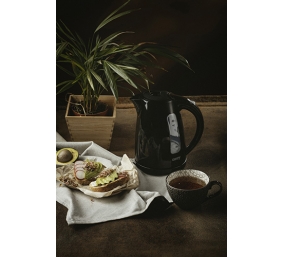 Camry | Kettle | CR 1255 | Standard | 2200 W | 1.7 L | Plastic | 360° rotational base | Black