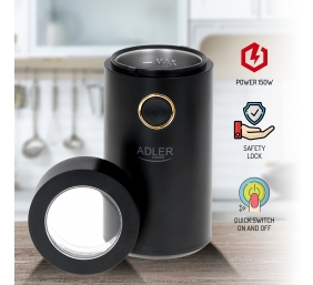 Adler | Coffee Mill | AD 4446bg | 150 W | Coffee beans capacity 75 g | Black