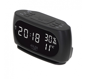 Adler | Clock with Thermometer | AD 1186 | Black