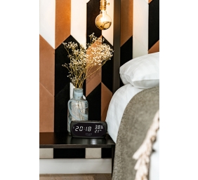 Adler | Clock with Thermometer | AD 1186 | Black