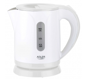 Adler | Kettle | AD 1371w | Electric | 850 W | 0.8 L | Stainless steel/Polypropylene | 360° rotational base | White