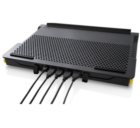 Targus Stand | Chill Mat with 4 USB-A Port Hub - for up to 16-inch Laptops | Black/Grey