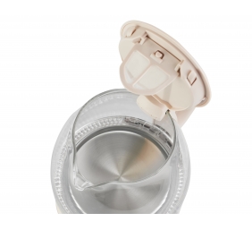 Adler | Kettle | AD 1283C | Electric | 900 W | 1 L | Glass/Stainless steel | 360° rotational base | Cream