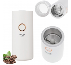 Adler | Coffee grinder | AD4446wg | 150 W | Coffee beans capacity 75 g | Lid safety switch | White