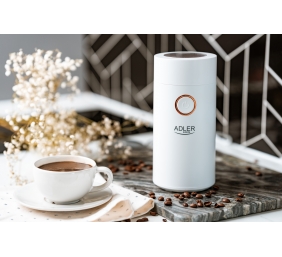 Adler | Coffee grinder | AD4446wg | 150 W | Coffee beans capacity 75 g | Lid safety switch | White