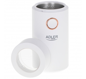 Adler | Coffee grinder | AD4446wg | 150 W | Coffee beans capacity 75 g | Lid safety switch | White