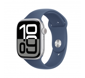 Apple Watch Series 10 | Smart watch | GPS (satellite) | Always-On Retina display | 46mm | Waterproof | Silver