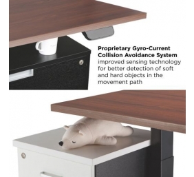 Reguliuojamo aukščio stalas Up Up Bjorn Baltas, Stalviršis M Juodas