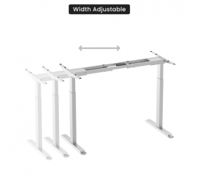 Reguliuojamo aukščio stalas Up Up Bjorn Baltas, Stalviršis M Juodas